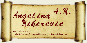 Angelina Mikerević vizit kartica